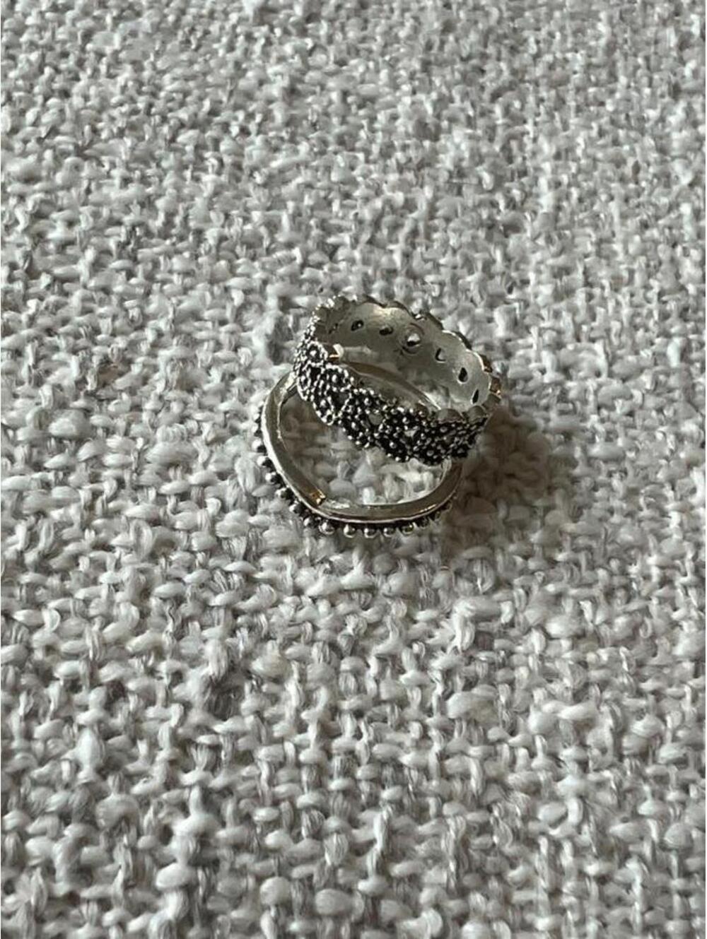 Bali Silver Rone and Black Ring
